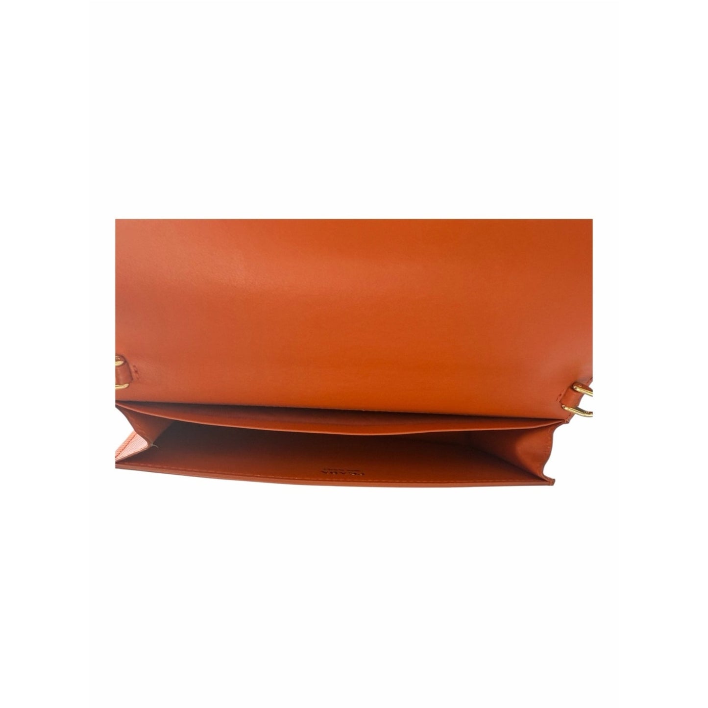 PRADA Vitello Move Papaya Wallet on Chain Crossbody Bag WOC w Dust Bag & Cards