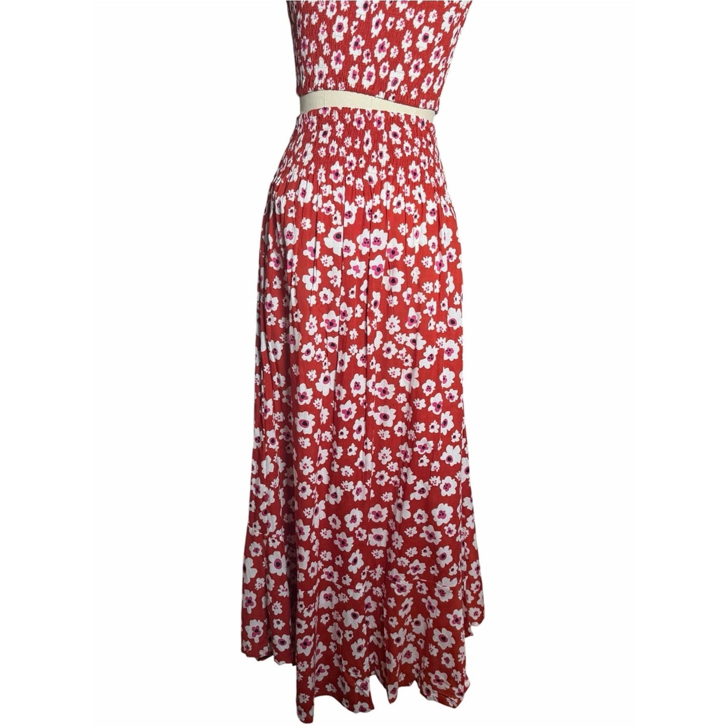 Tiare Hawaii NWT Floral Two Piece Resort Dress Set Medium One Size Fits S/M/L