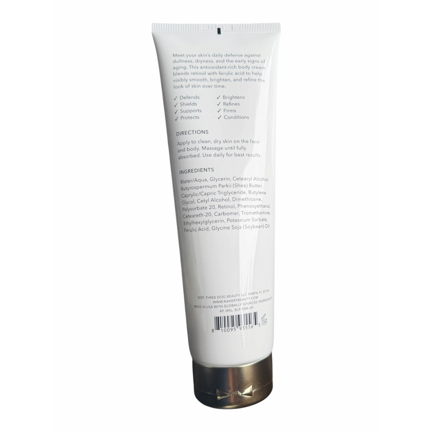 Nakery Beauty SkinReserve Retinol + Ferulic Face & Body Crème 8.4 Oz New Sealed