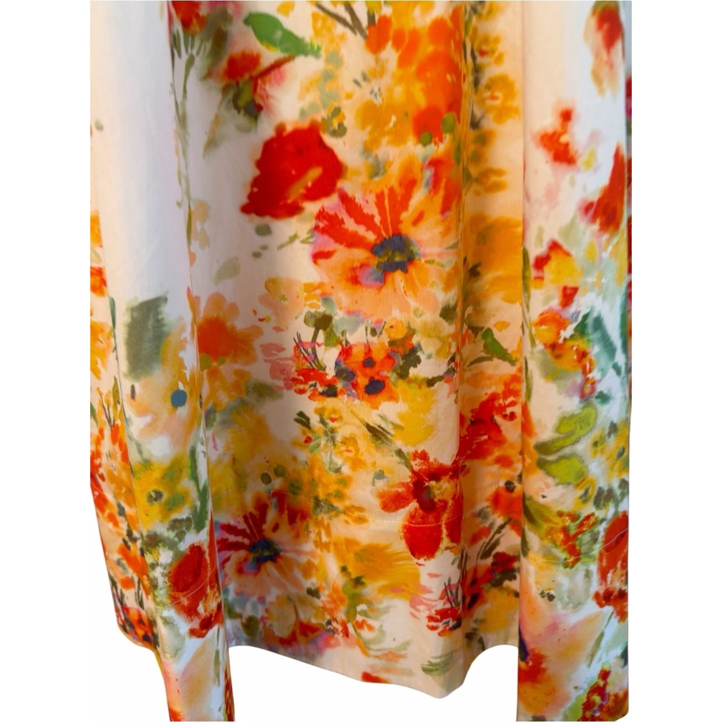 Derek Lam 10 Crosby NWT White Papaya Multi Floral Cotton Maxi Dress Size 8