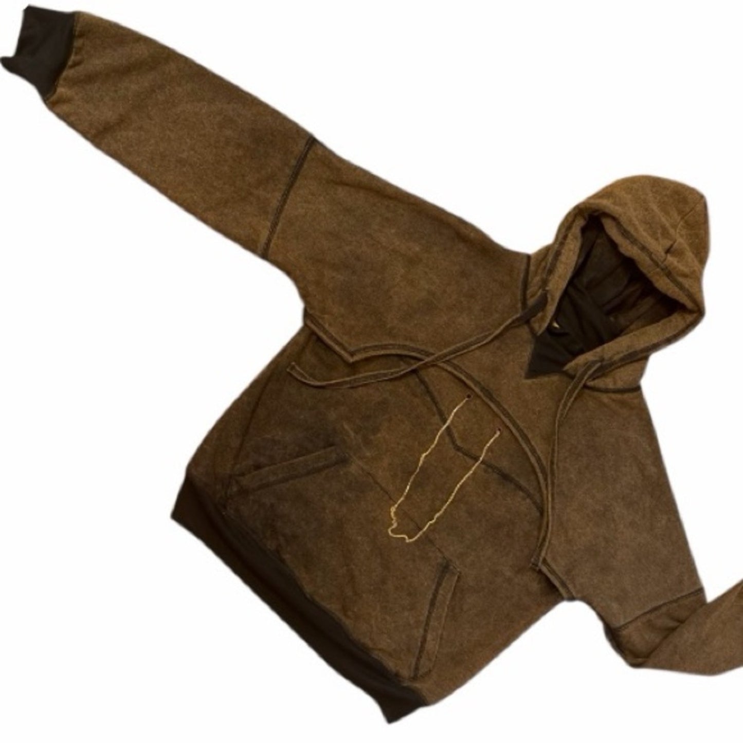 BARRAGAN DESIGNER STREETWEAR Chain Hoodie - Brown Tie-Dye - Size XL Gender Neutral