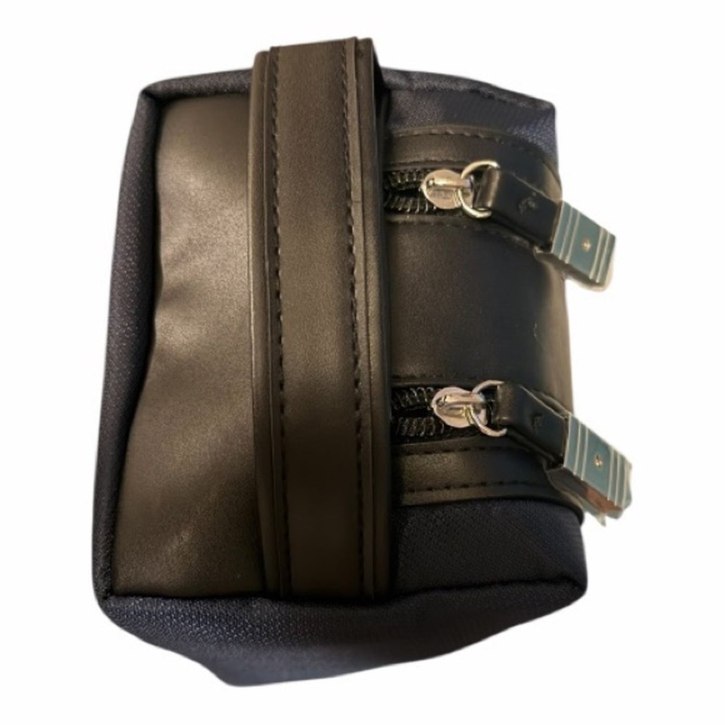 Dior Men’s Toiletry Bag Navy Canvas Faux Leather Insulated Dopp Kit NIB