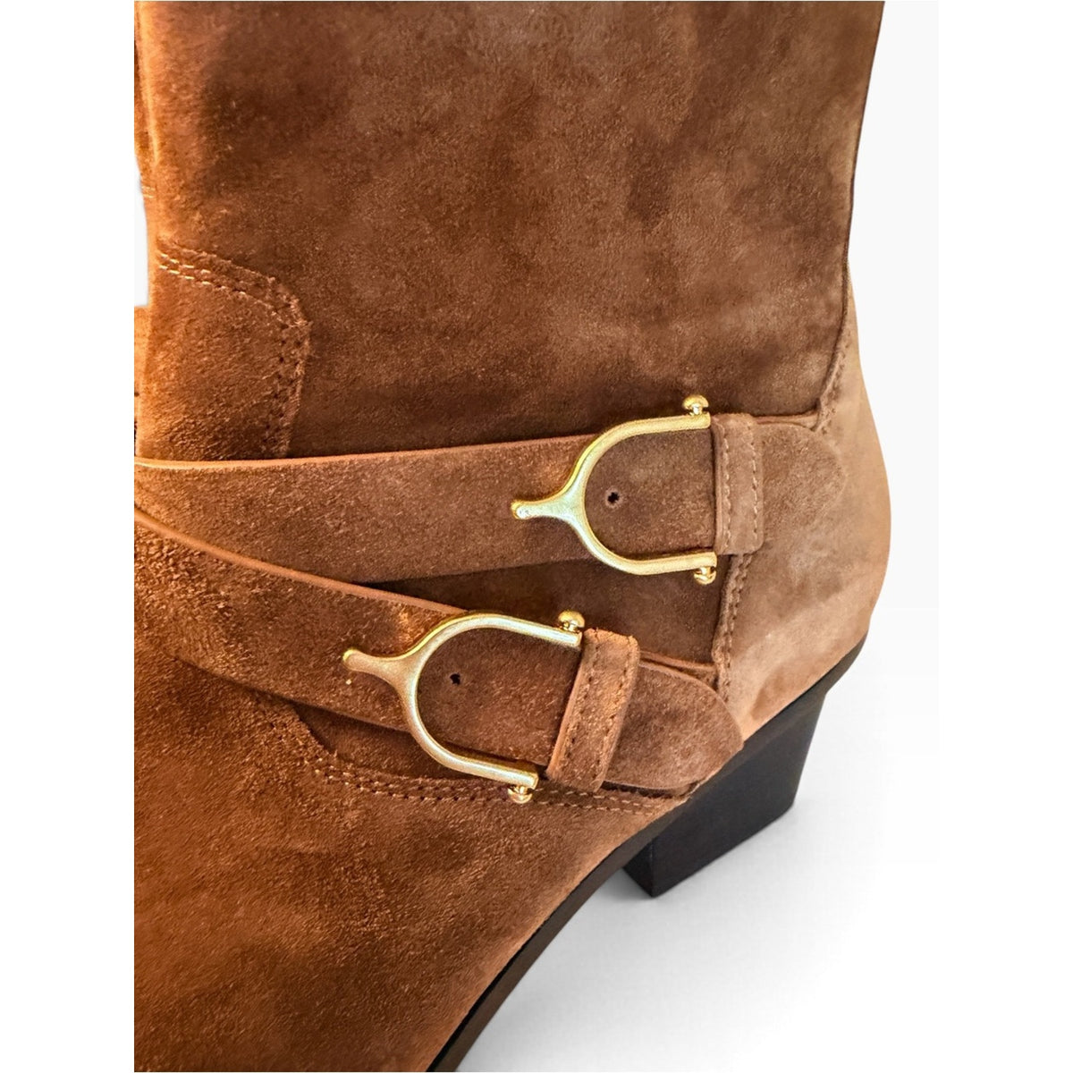 Veronica Beard Ashby Suede Moto Booties Hazelwood Brown Women’s 9.5 NIB