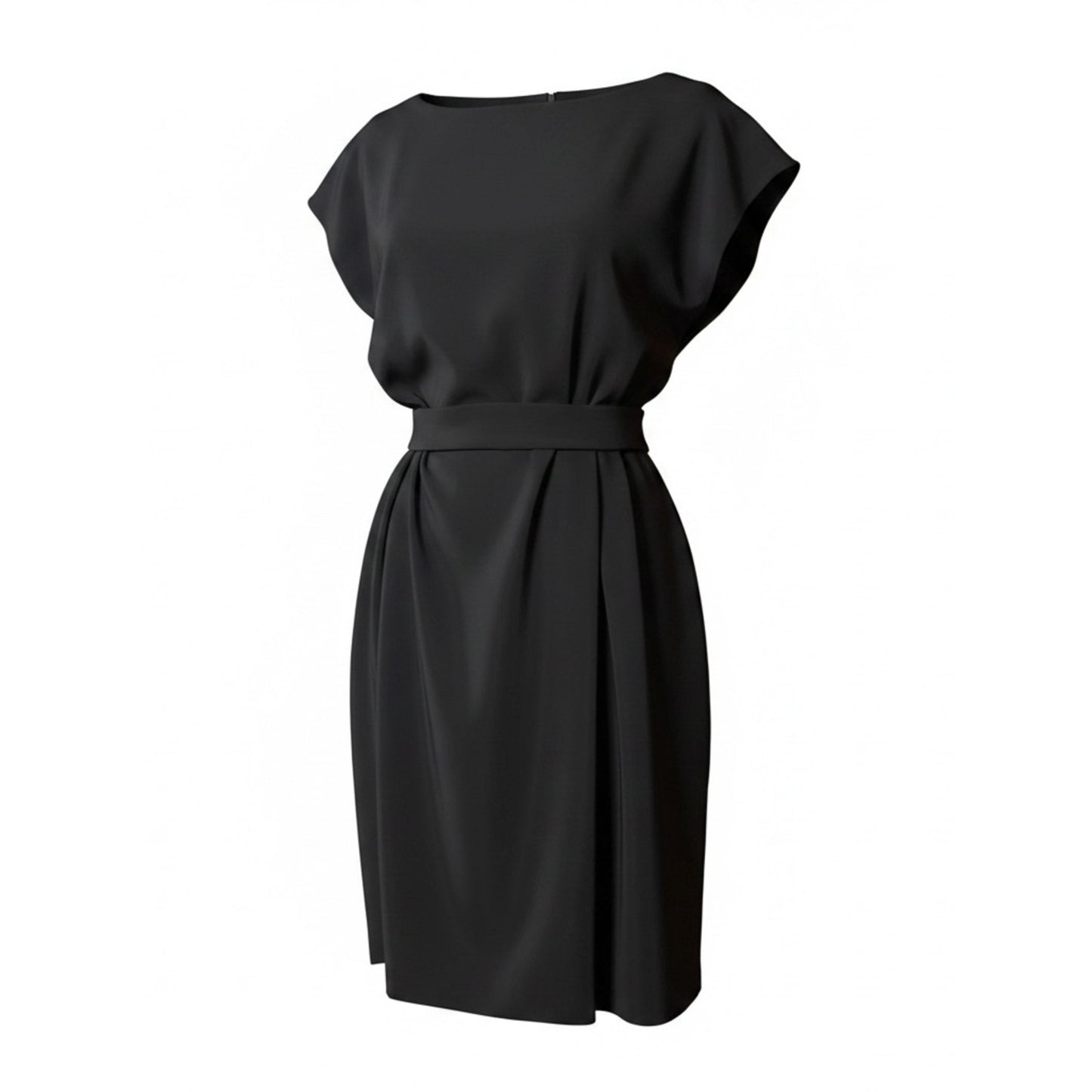 OF MERCER Black Belted Sheath Dress 1X NWT Made in New York