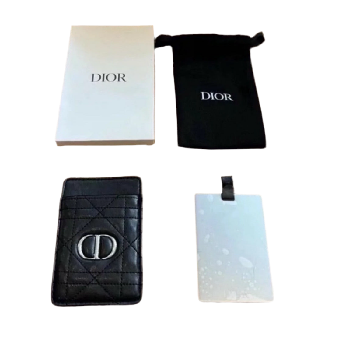 Dior Phone Card Case Wallet VIP Gift LtdEd Black Silver ••BNIB••