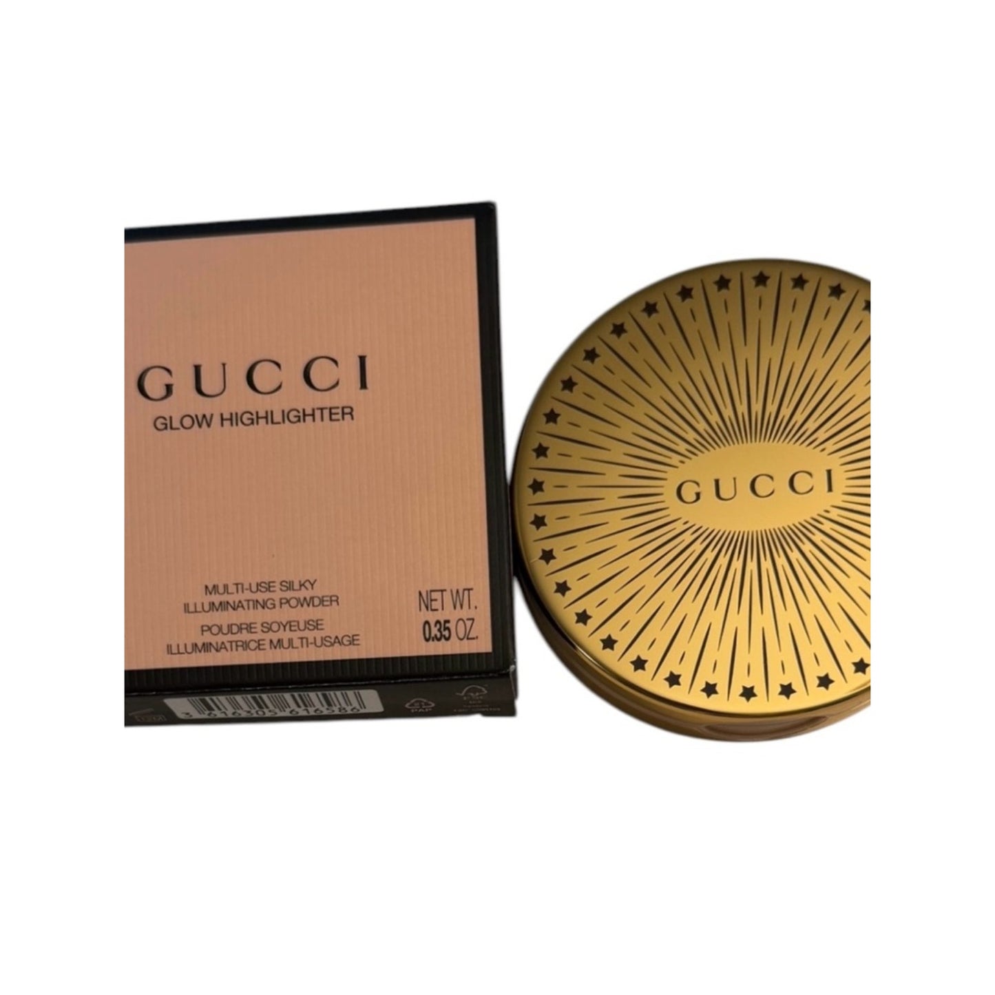 Gucci Beauty Glow Highlighter + Lip Gloss Set Opal Pink 04 Gift Set NIB