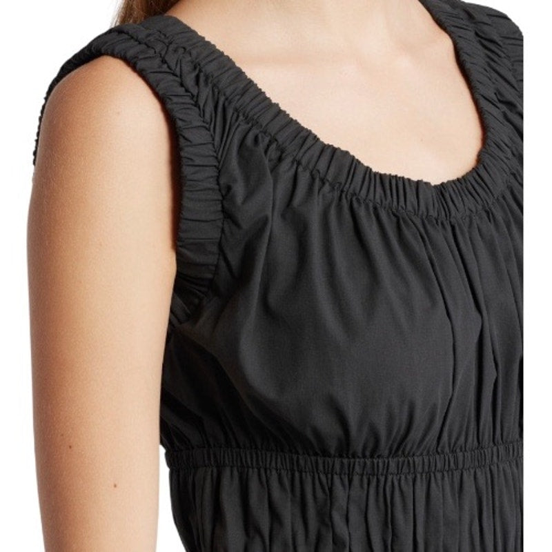Rails Anastasia Shirred Maxi Dress Size Medium, Black - Sleeveless -NWT
