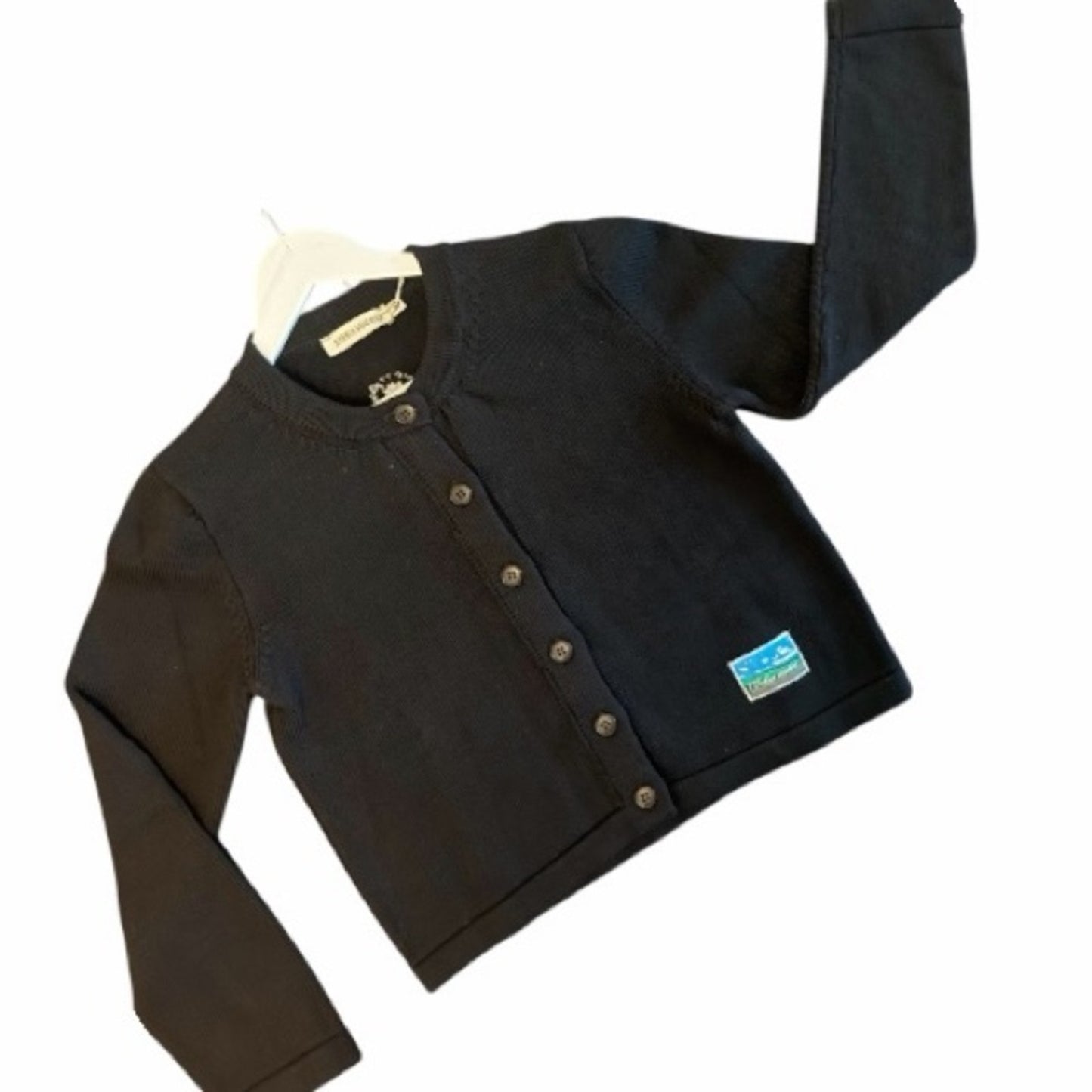 Joshua Sanders Navy Blue Cardigan w/Daisy on Back NWT size Med