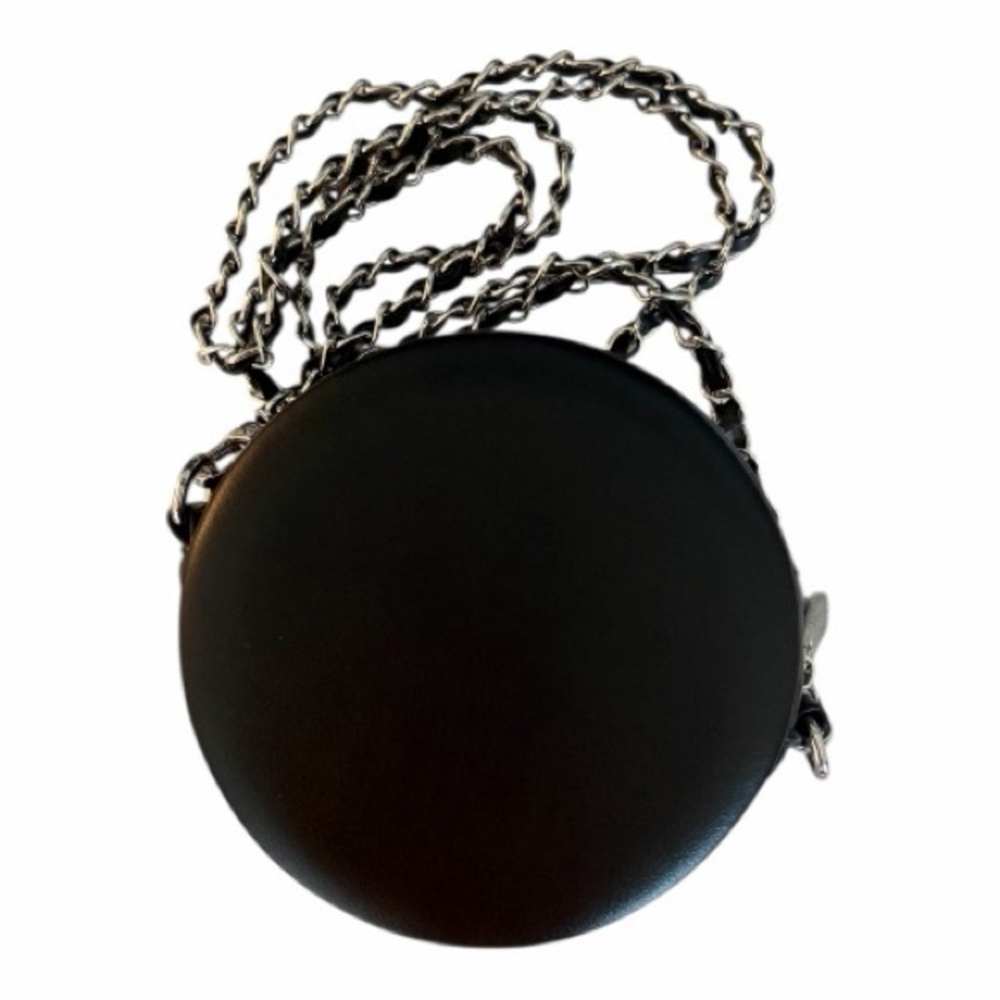 Christian Dior Beauty Mini Round Crossbody Chain Bag Black NIB