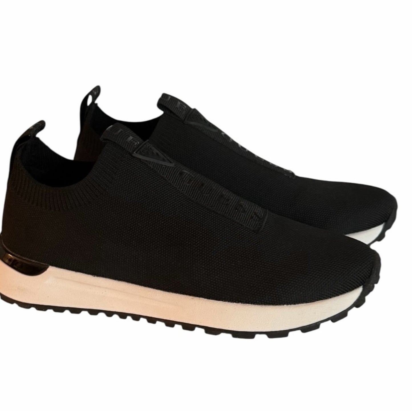 GUESS Knit Slip On Sneakers Black Sock Style Athletic Shoes Size 6