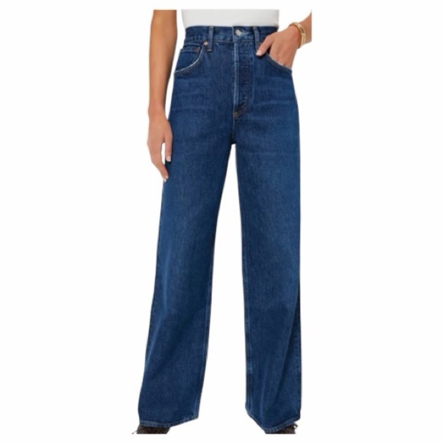 AGOLDE High-Rise Wide-Leg Jeans Button Up | NWT | Sold at Tuckernuck Size 29