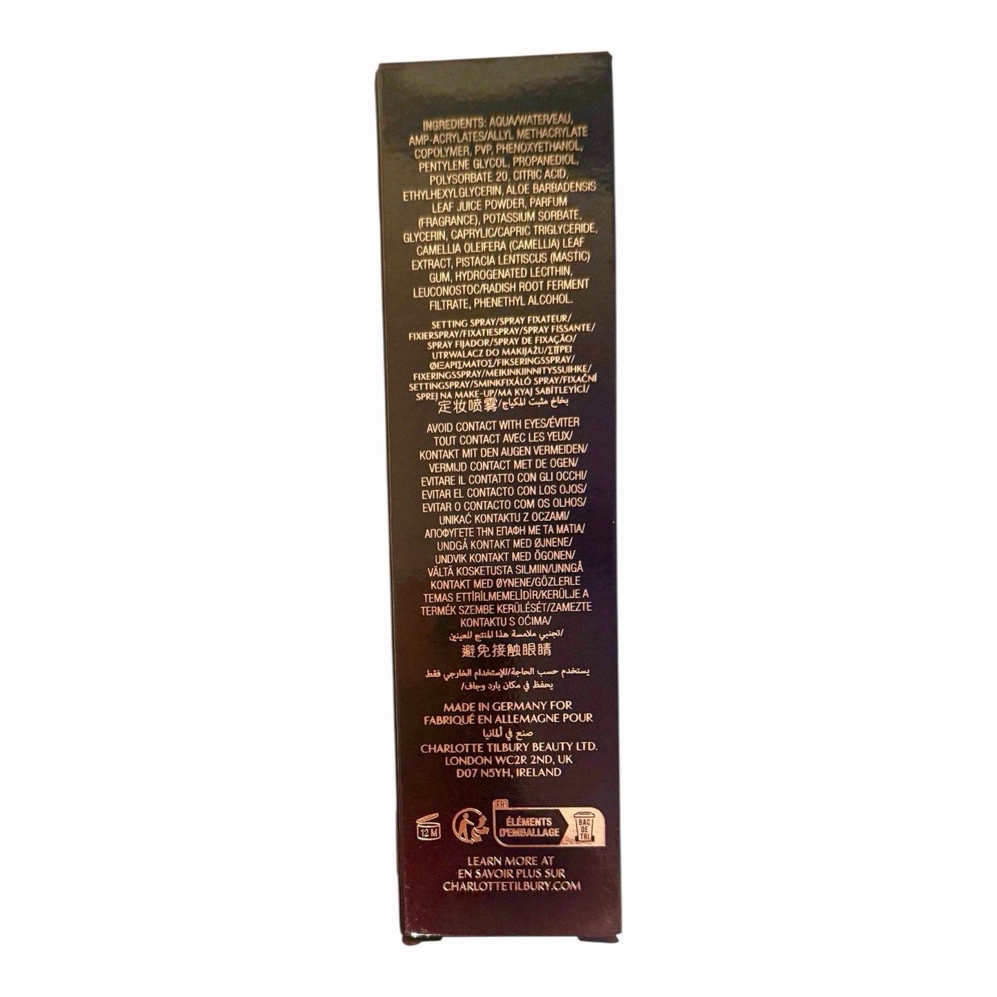 Charlotte Tilbury Airbrush Flawless Setting Spray 100ml New Sealed Full Size