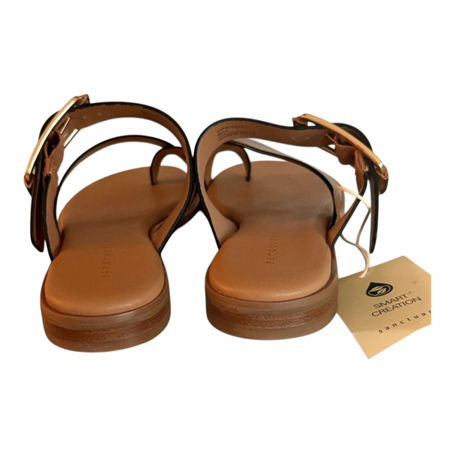 Sanctuary Lion Spring Sandals Size 8 NIB Tan Leather Minimalist Summer Slide