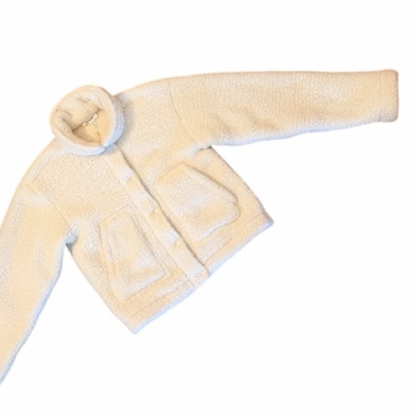 Splendid Collection Cream Sherpa Jacket XS NWT Cozy Teddy Zip Coat