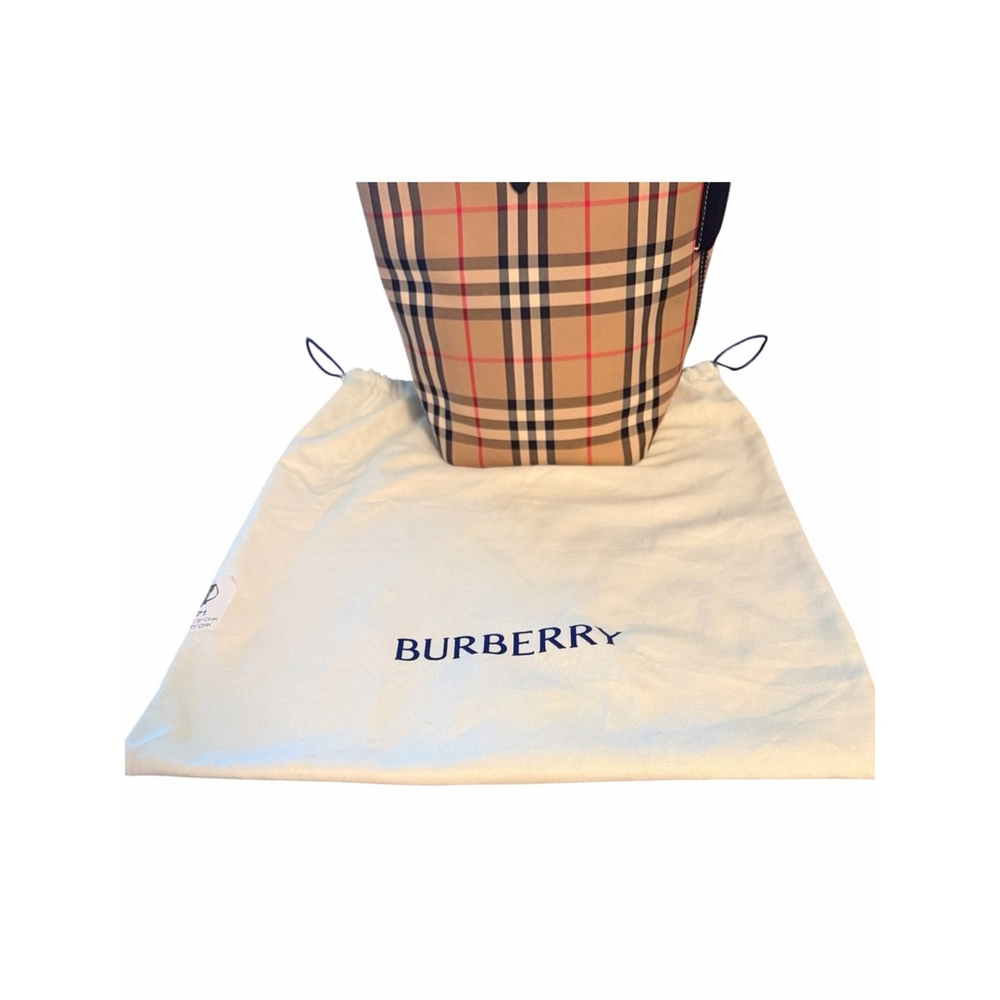 Burberry Ashby Vintage Check Crossbody Bucket Bag NWT Archive Beige w/ Dust Bag