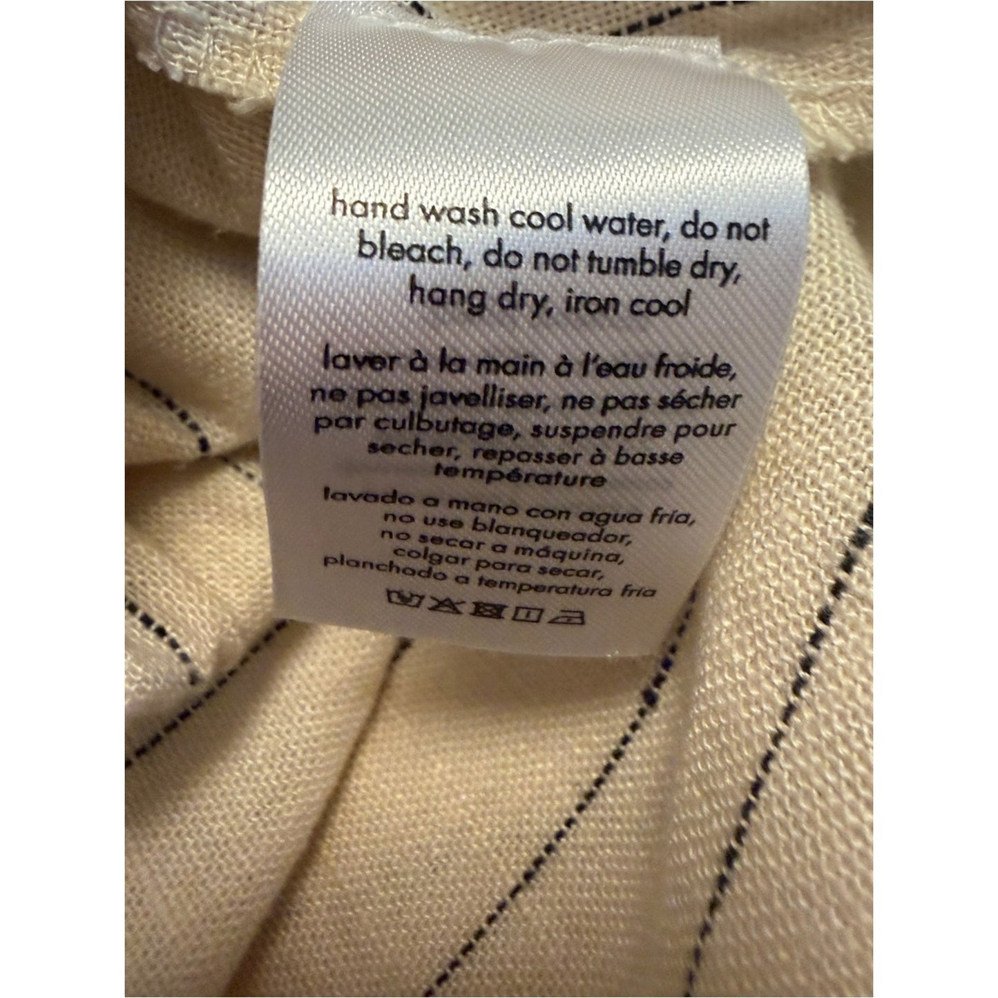 WeWoreWhat NWT Linen Blend Pinstripe Wide Leg Drawstring Pants XXL