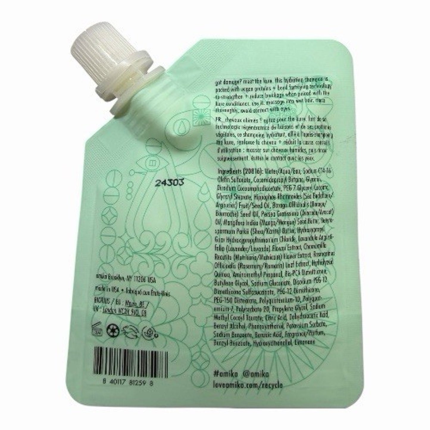 NIB Sephora Birthday Gift Set Amika The Kure Strength Repair Set - Shampoo Mask