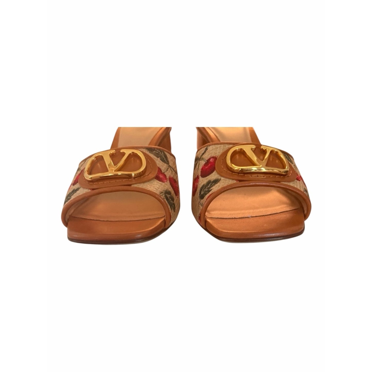 Valentino Garavani VLogo Cherryfic 60mm Slide Sandals EU 38 NIB MSRP $950