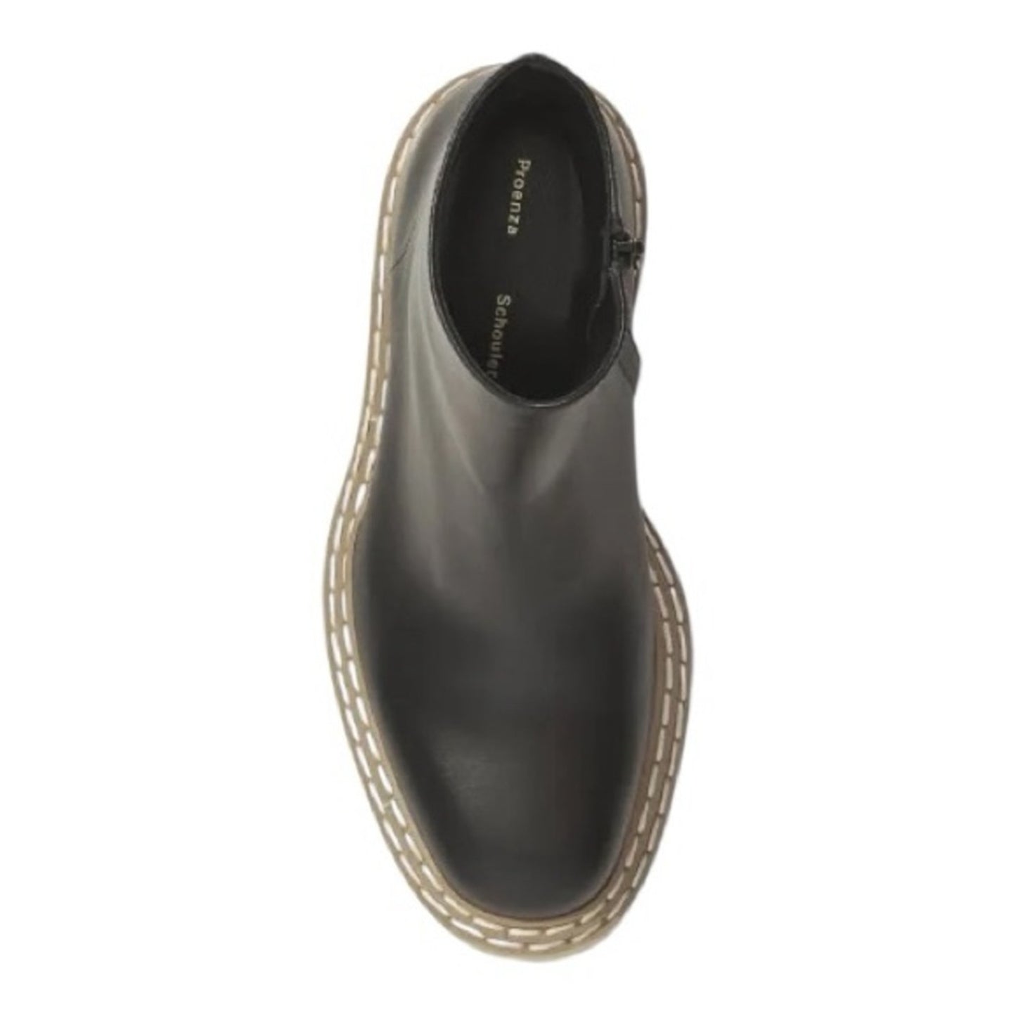 Proenza Schouler Black Lug Sole Leather Ankle Size 7 Boots NIB