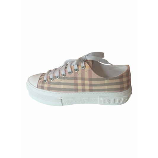 Burberry Vintage Check Jack Low Top Sneakers Size 39 w/ Logo Sole -Dust Bag NIB