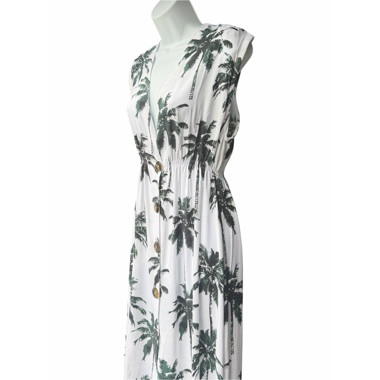 Tiare Hawaii NWT Palm Print Maxi Dress S/M/L- Resort Vacation