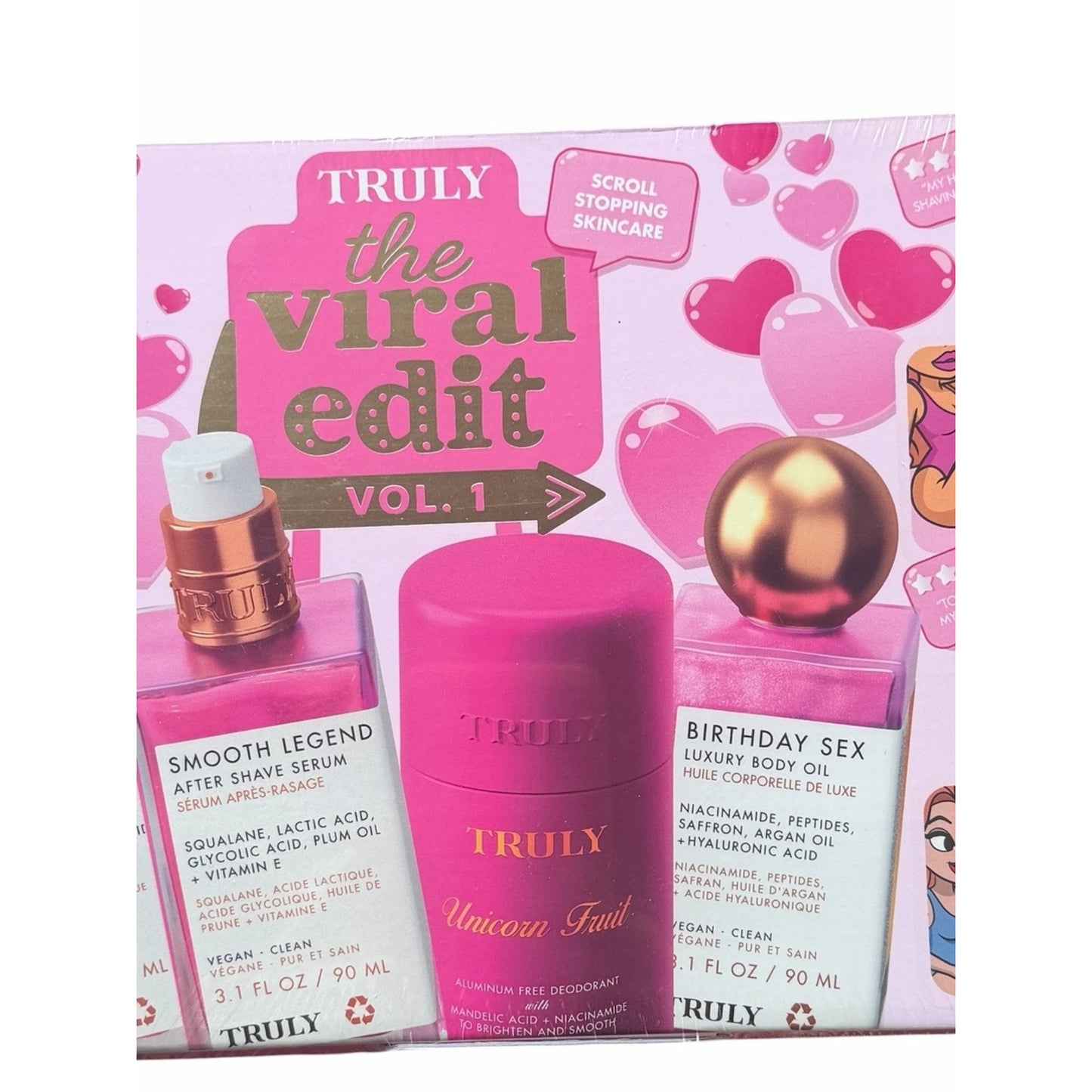 Truly The Viral Edit Vol. 1 Gift Set NIB Factory Sealed 4 Full Size Products