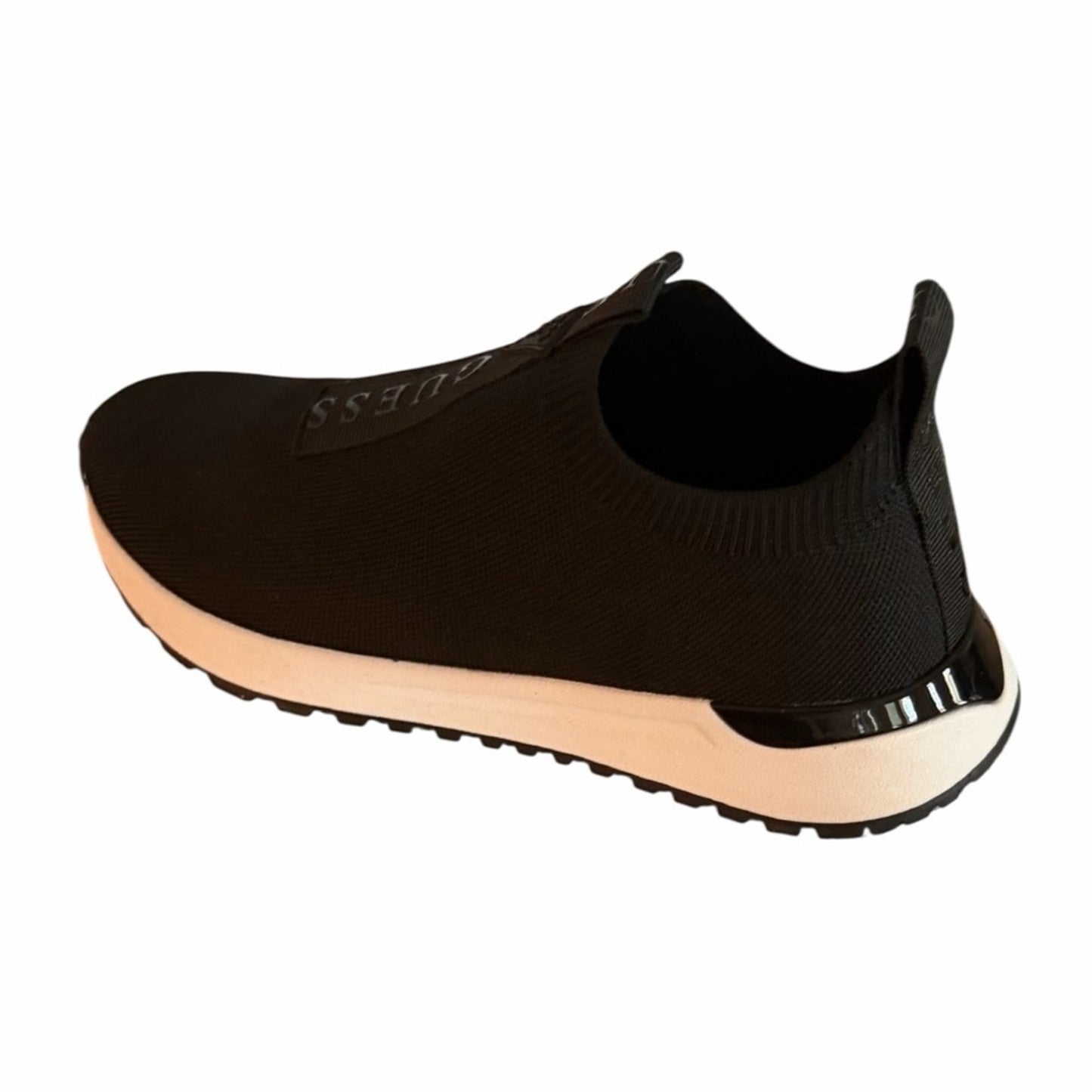 GUESS Knit Slip On Sneakers Black Sock Style Athletic Shoes Size 6