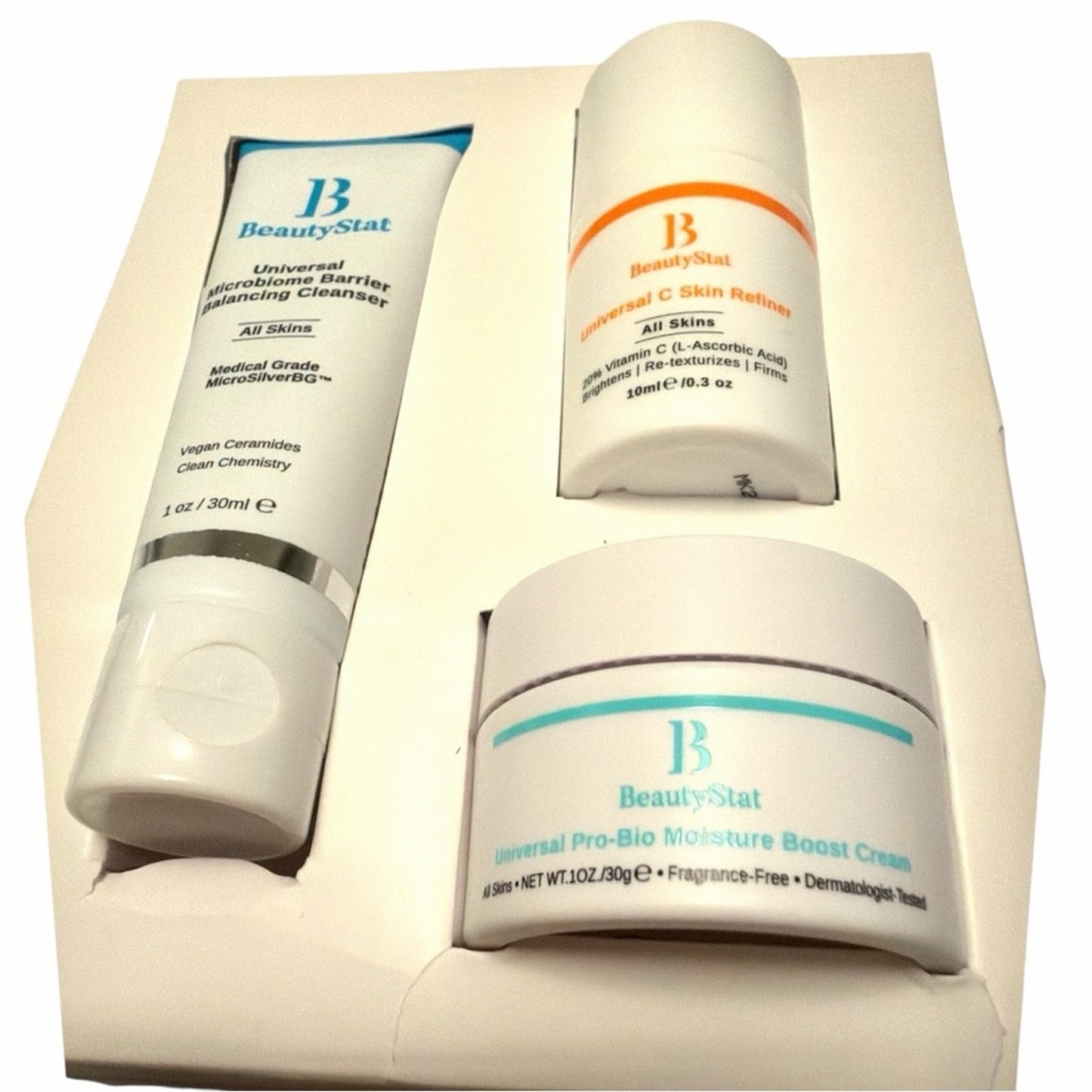 BeautyStat Brighten & Strengthen Travel Starter Set | 20% Vitamin C | $49 Value Boxed