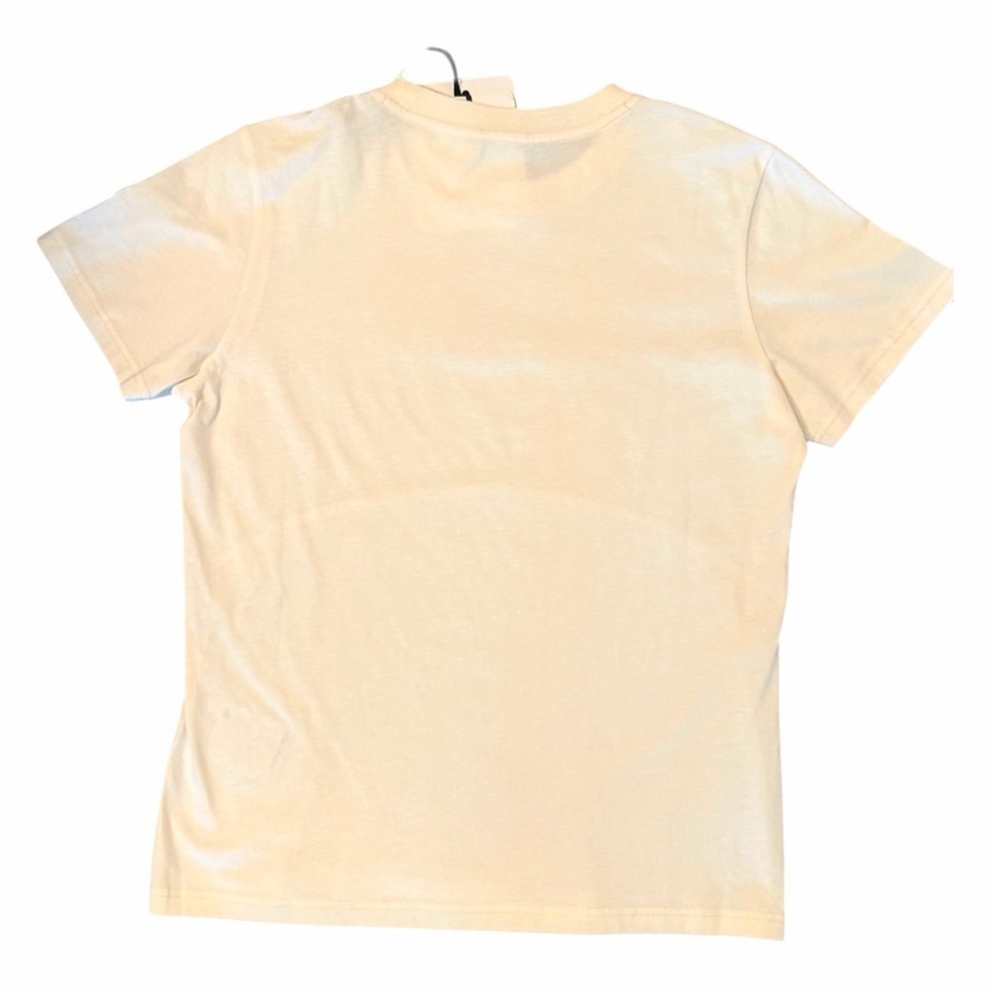 Moncler Cream Logo T-Shirt XL NWT Embroidered Script Minimalist Quiet Luxury Tee