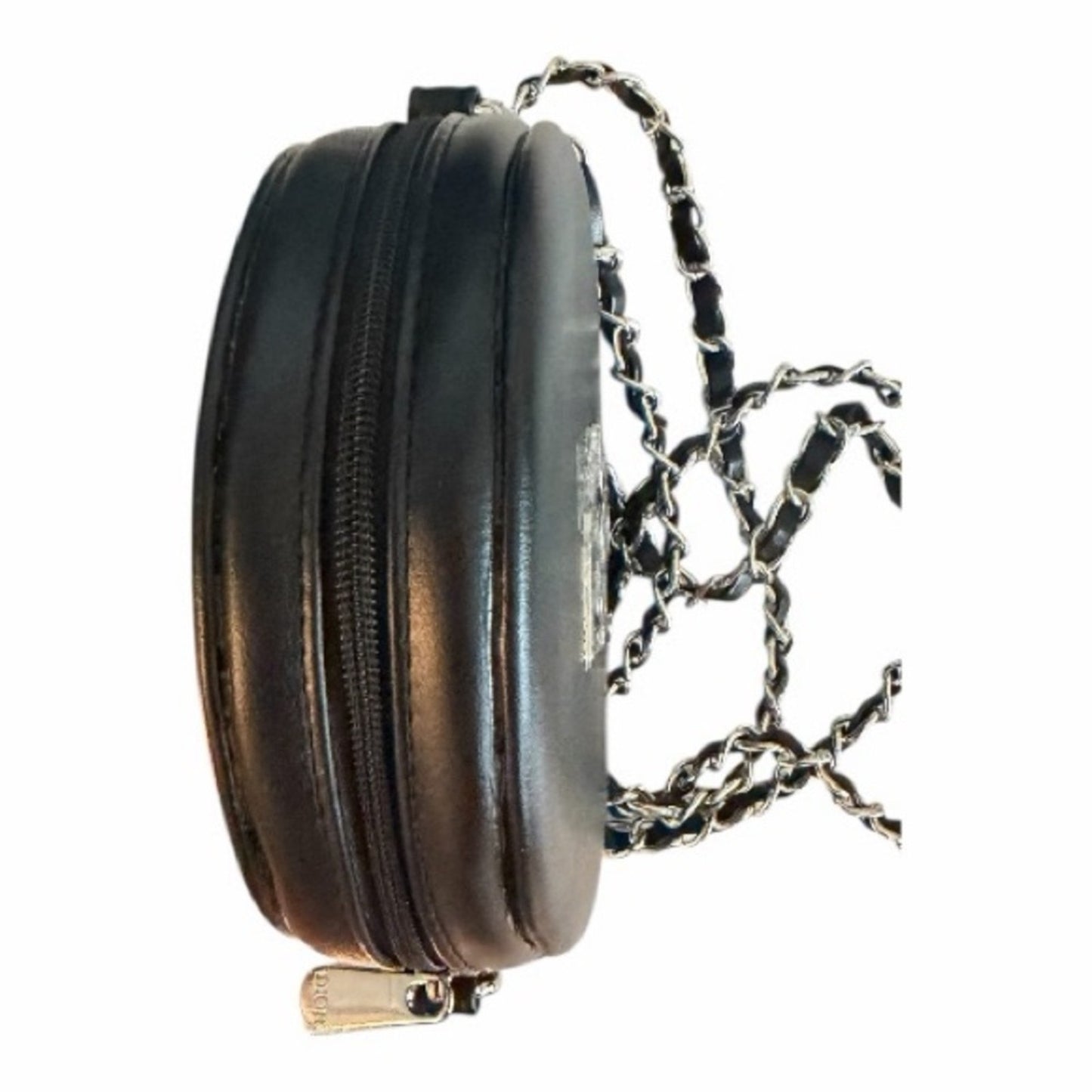 Christian Dior Beauty Mini Round Crossbody Chain Bag Black NIB