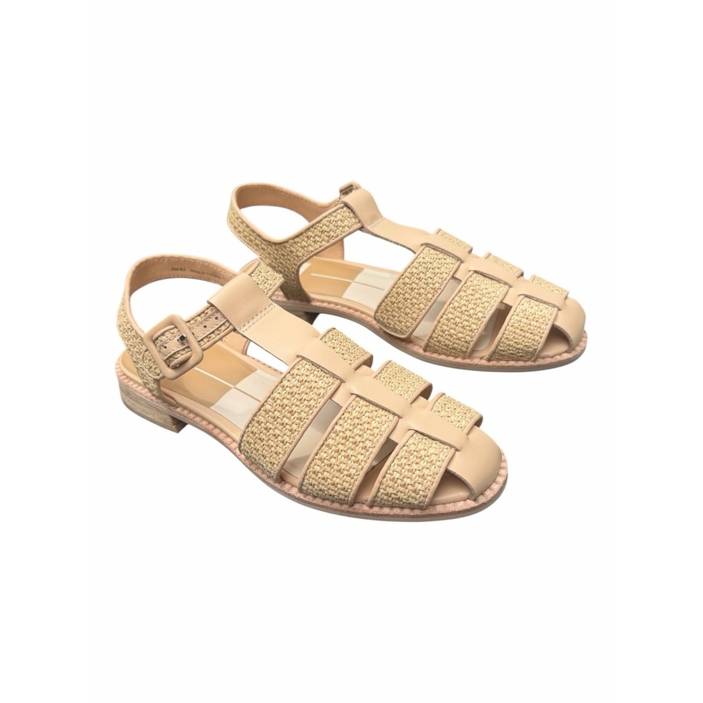 Dolce Vita Hollis Raffia Fisherman Sandals Coastal Chic NIB 8.5