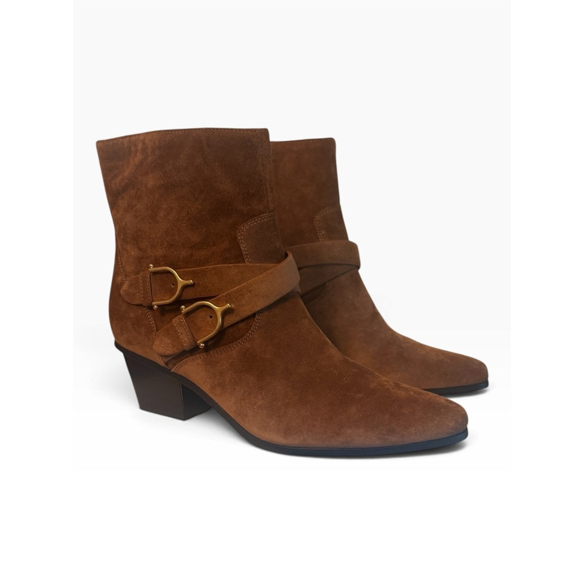 Veronica Beard Ashby Suede Moto Booties Hazelwood Brown Women’s 9.5 NIB