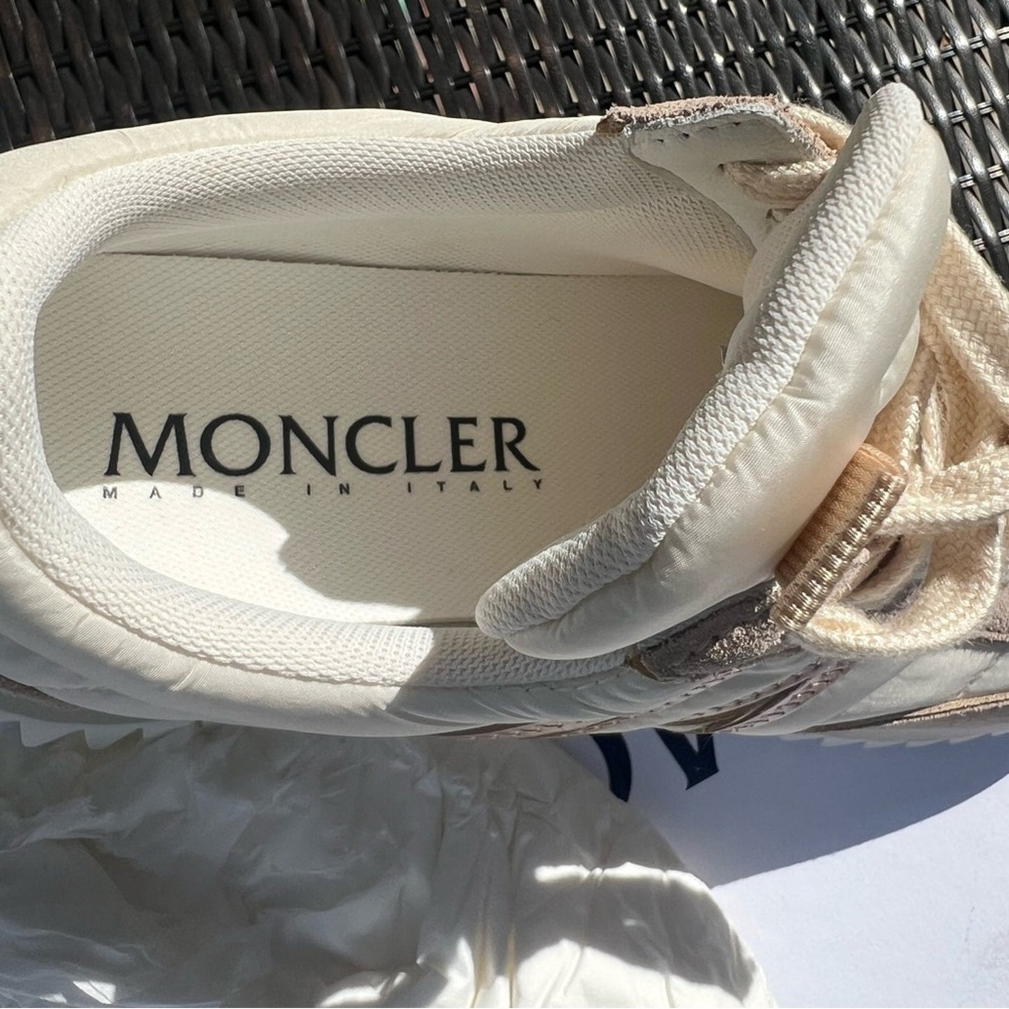 Moncler Women's Natural Sneakers Size 8 NIB