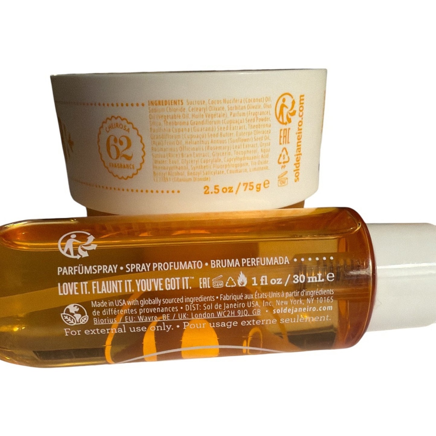 BUNDLE 
Sol de Janeiro Cheirosa 62 Mini Set Body Wash Scrub + Perfume Mist Trave