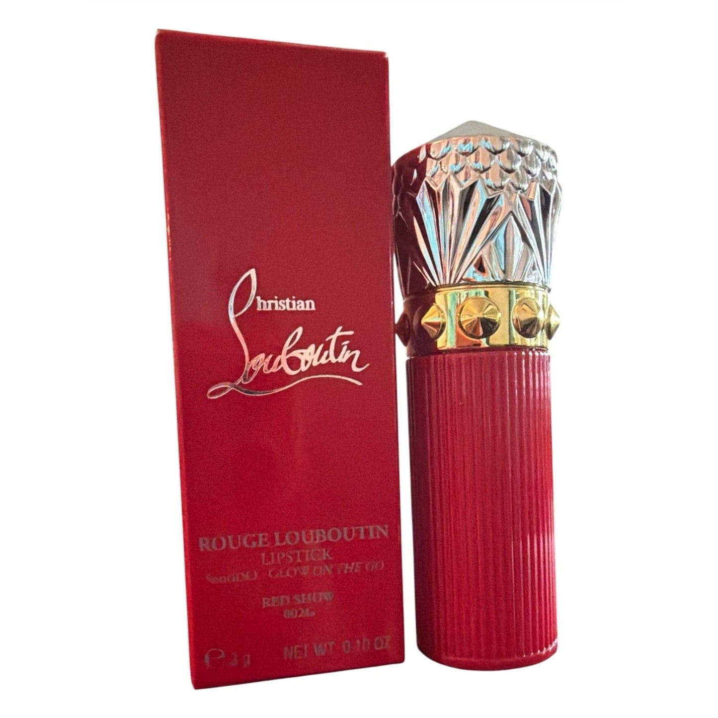 Christian Louboutin SooooO…Glow On The Go Lipstick Red Show 002G New in Box