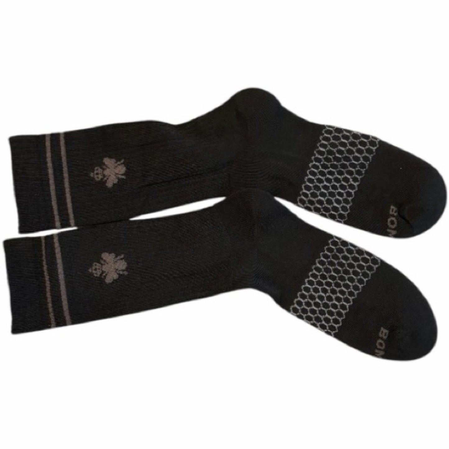 Bombas Men's Black Crew Socks Size Large NWT 4 Pairs UNISEX
