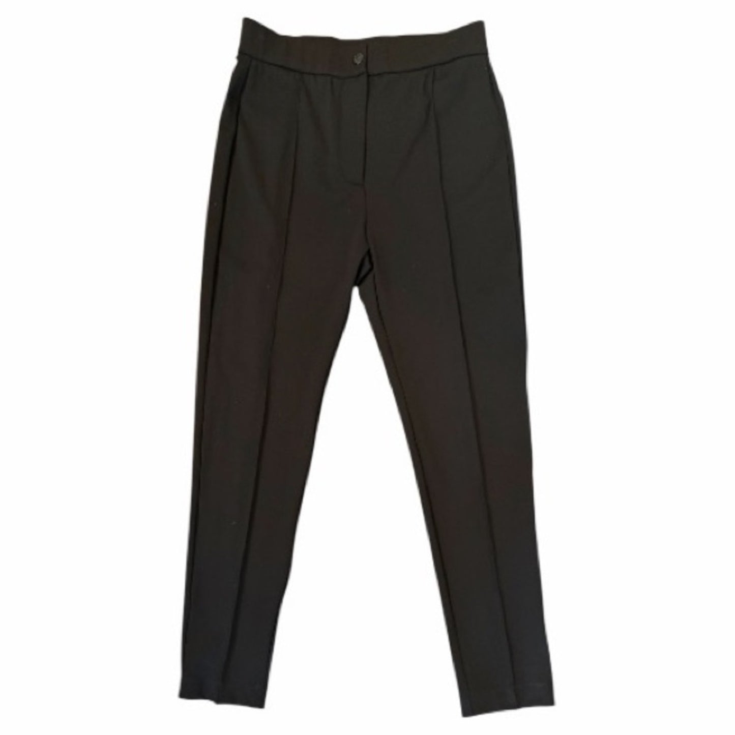 Moncler Stretch Tailored Trousers Black IT 44 Women’s Slim Straight Leg US 8-10