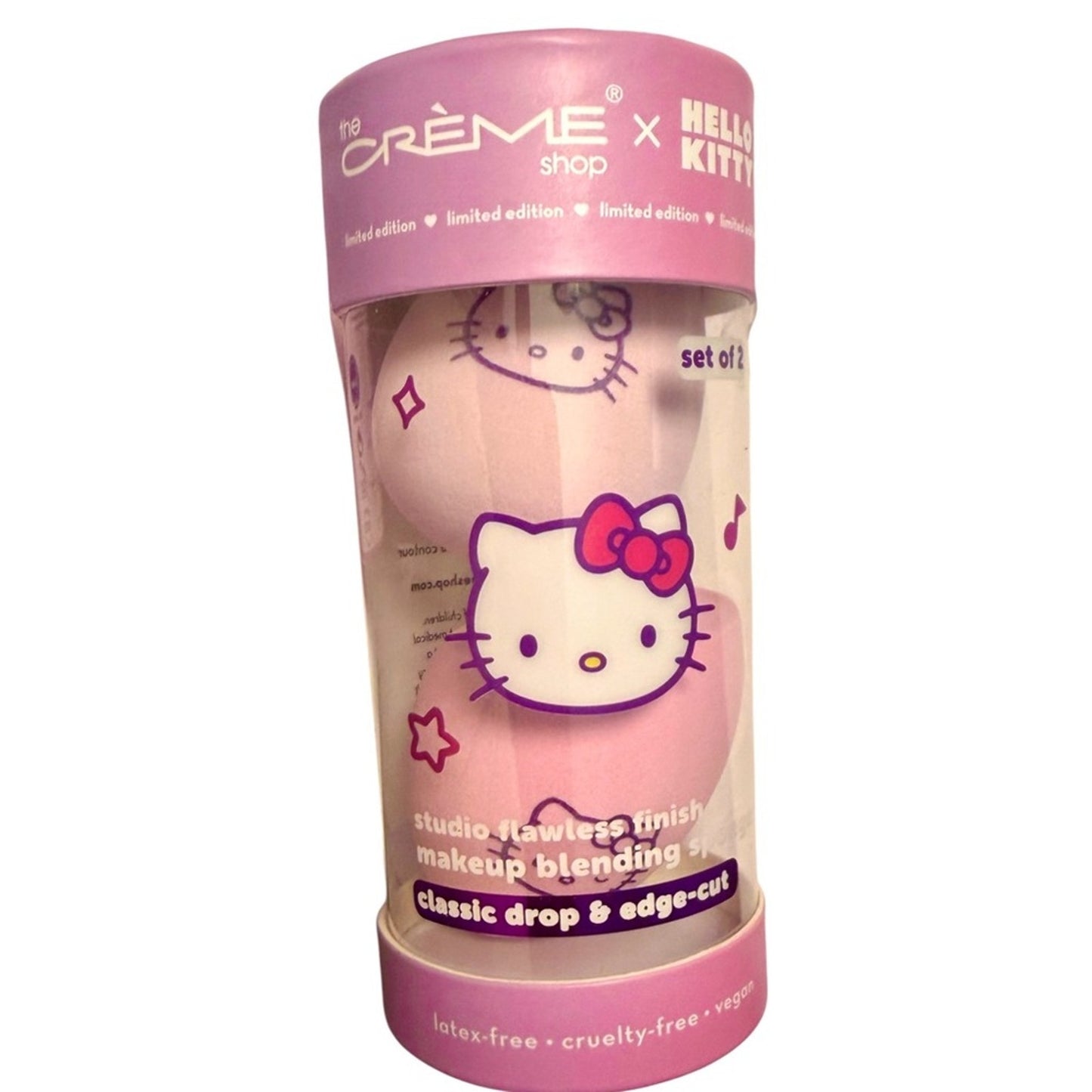 Hello Kitty x Creme Shop Beauty Bundle NIB/Setting Spray, Lip Balm & Sponge Set