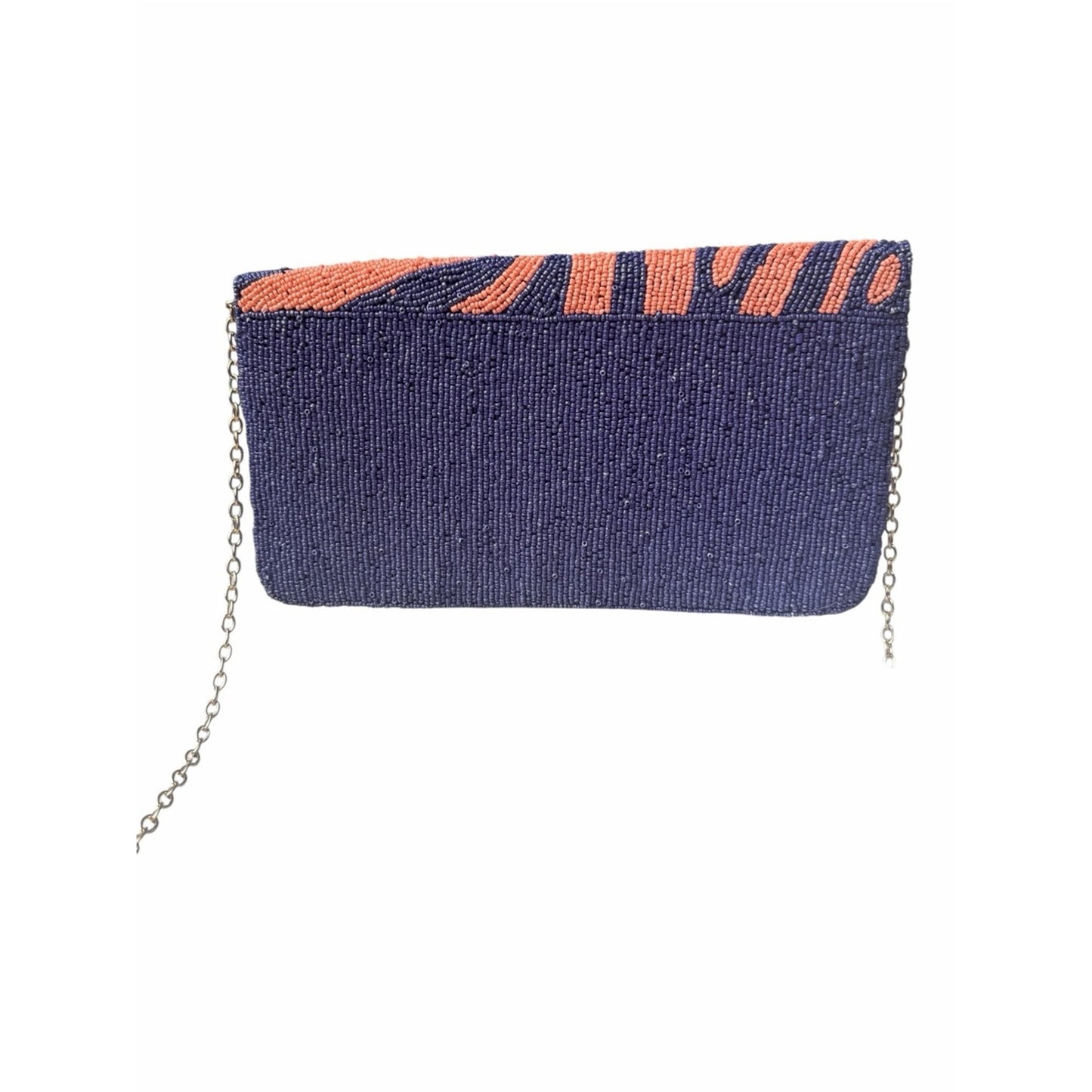 On 24th NWT Hand Beaded Envelope Clutch & Crossbody Bag Coral Pink Purple
