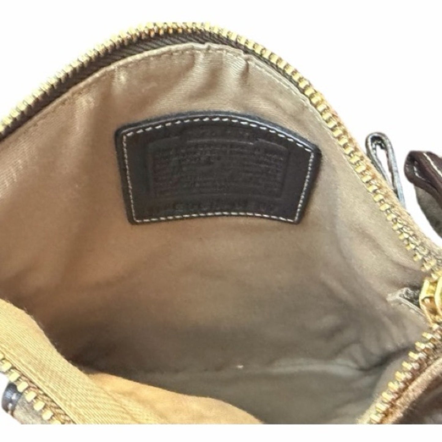 Vintage Coach Brown Suede Crossbody Bag Adjustable Strap