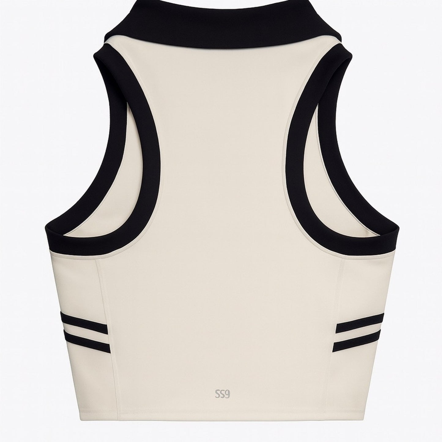 NWT Splitz 59 Austin Crop Polo - White/Indigo (M)