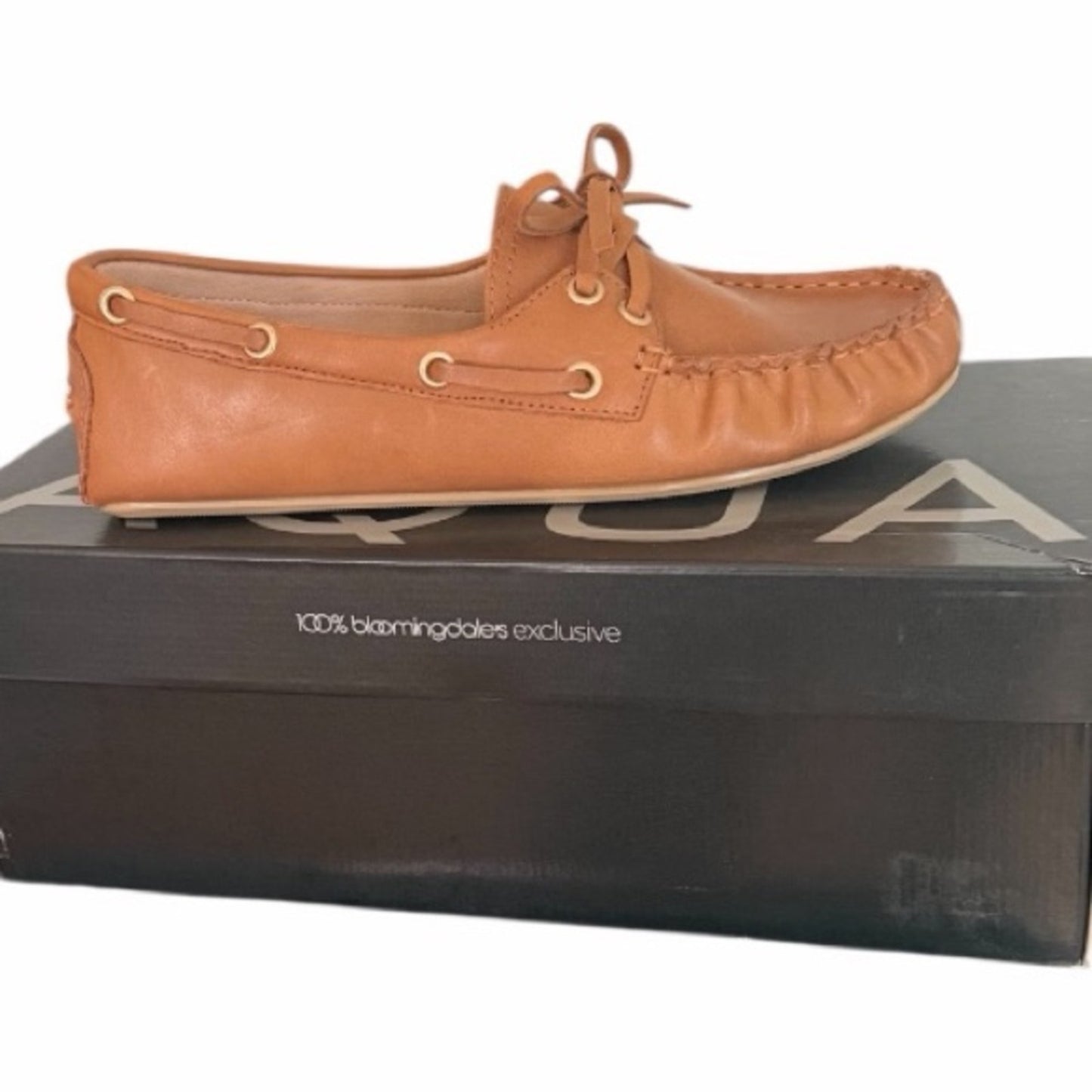 AQUA from Bloomingdale’s,  Tan Leather Driving Loafers Moccasins | Size 6 NIB