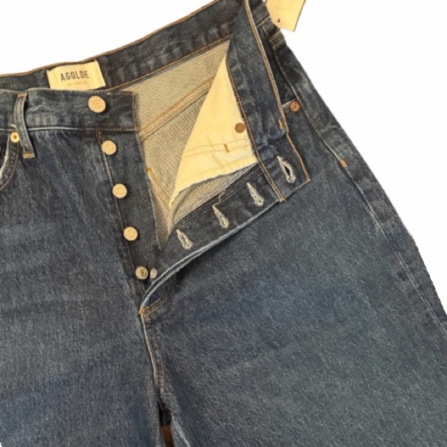 AGOLDE High-Rise Wide-Leg Jeans Button Up | NWT | Sold at Tuckernuck Size 29