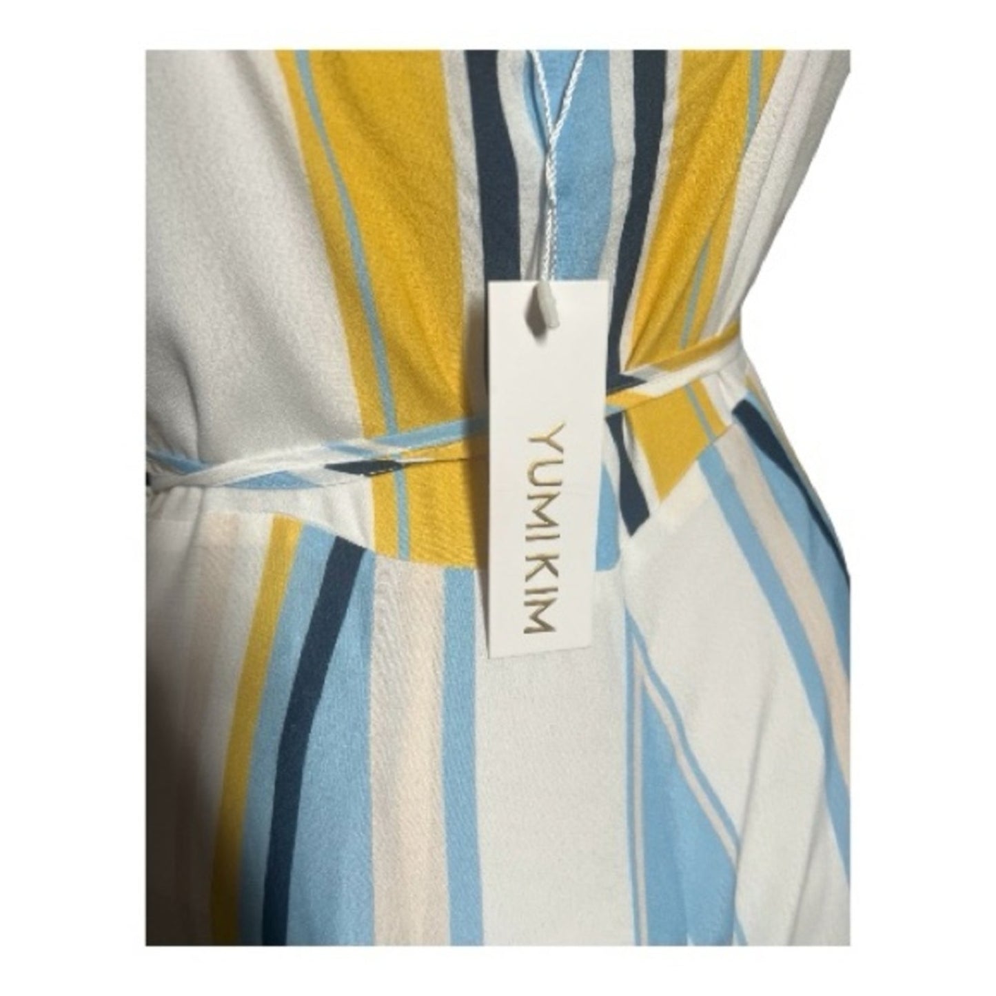 Anthropologie Rush Hour Maxi Wrap Dress Multi Color Stripe Women's Large NWT