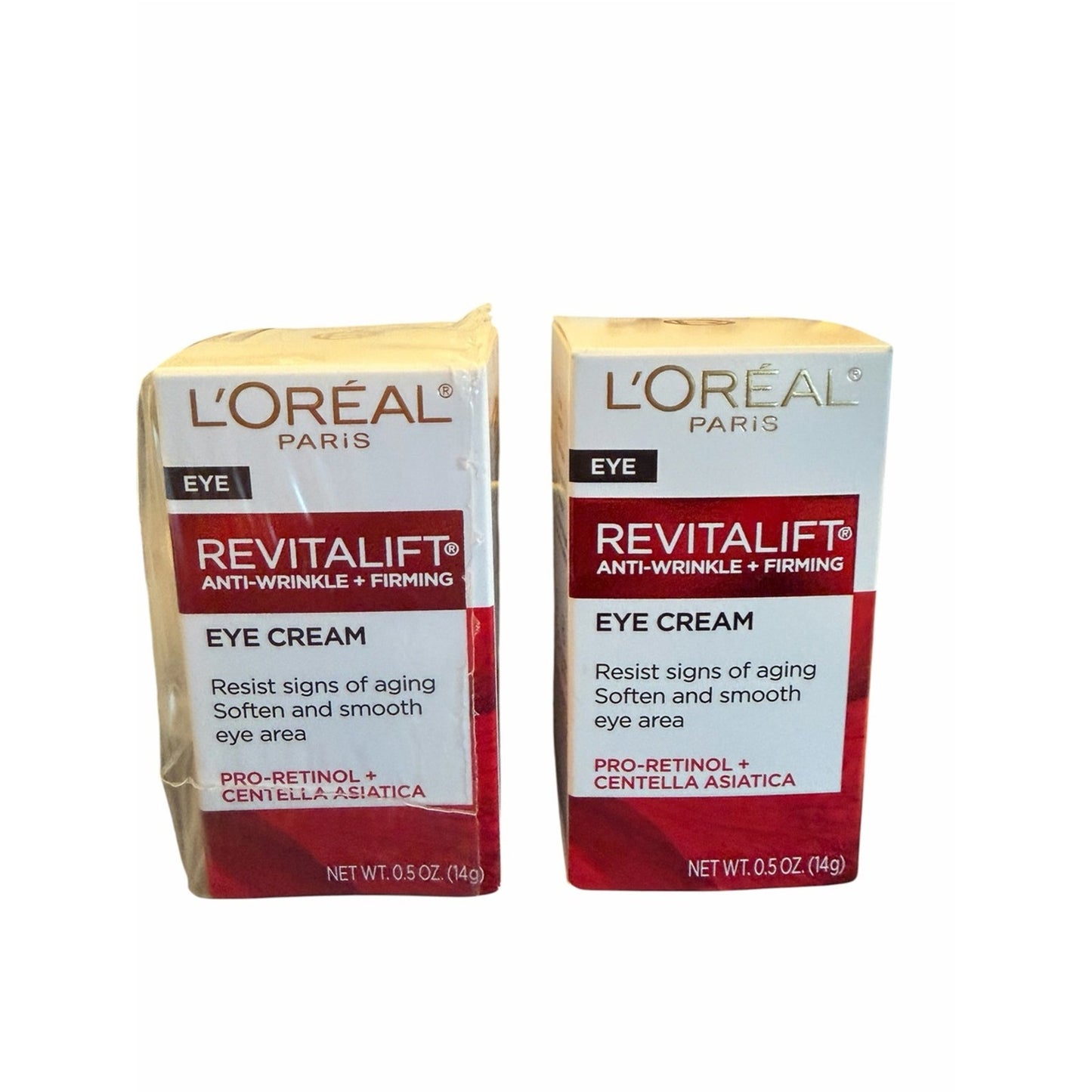 2 L’Oreal Revitalift Anti-Wrinkle Firming Eye Cream Two 0.5 oz items New in Box