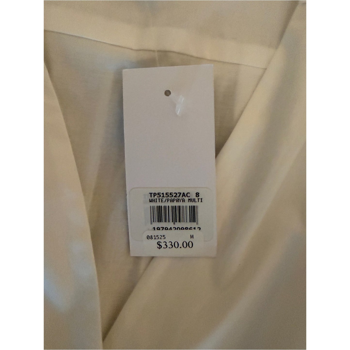 Derek Lam 10 Crosby NWT White Papaya Multi Floral Cotton Maxi Dress Size 8