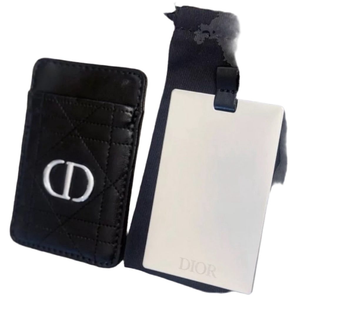 Dior Phone Card Case Wallet VIP Gift LtdEd Black Silver ••BNIB••