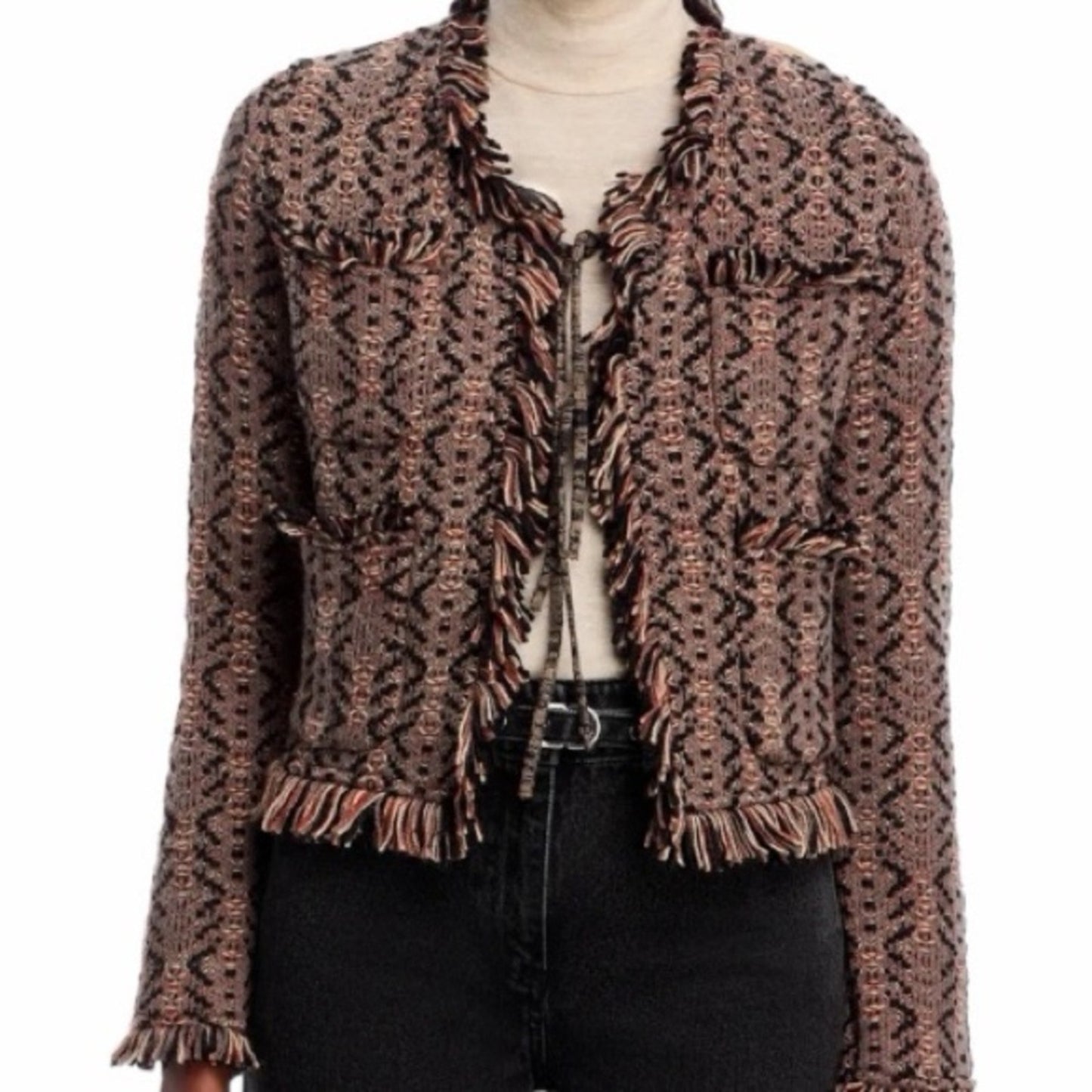 Aldo Martins Textured Knit Bomber Jacket Quilted Back Size L Anthropologie NWT