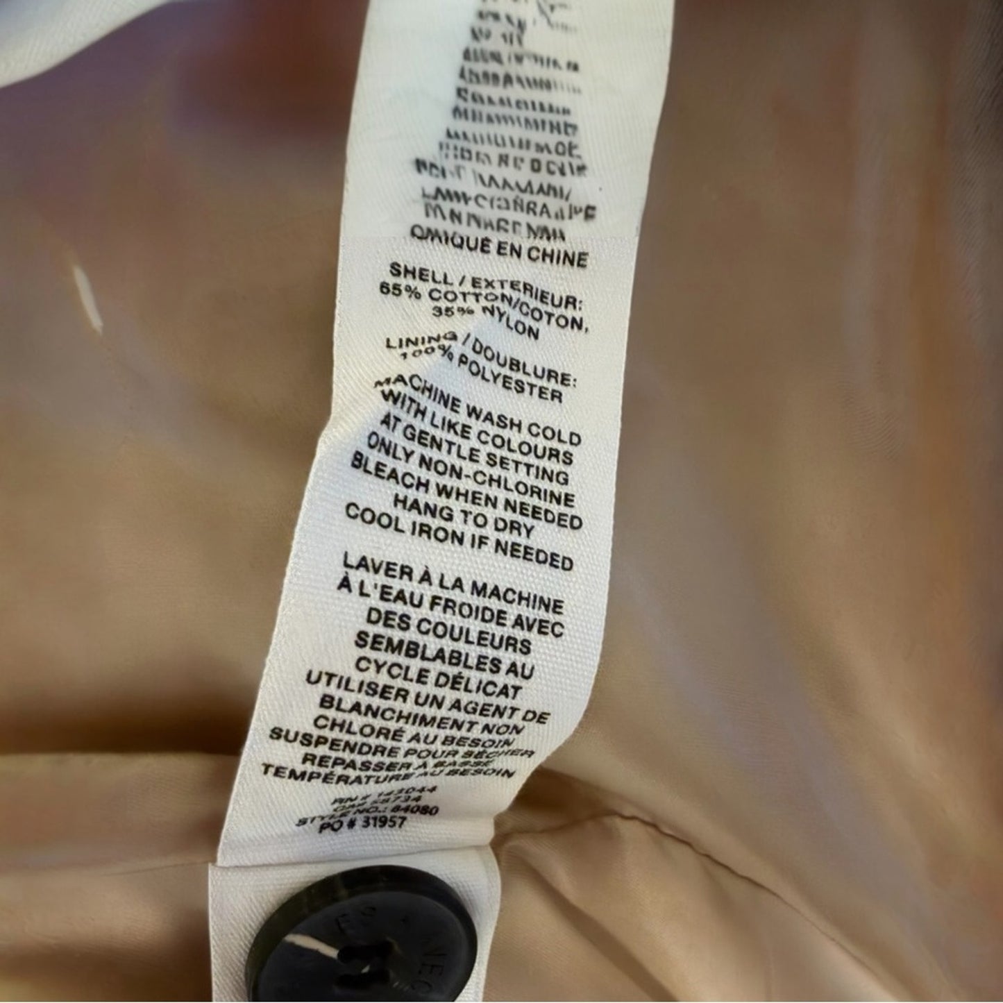 New Avec Les Filles Cropped Trench Coat Khaki Women’s Size L