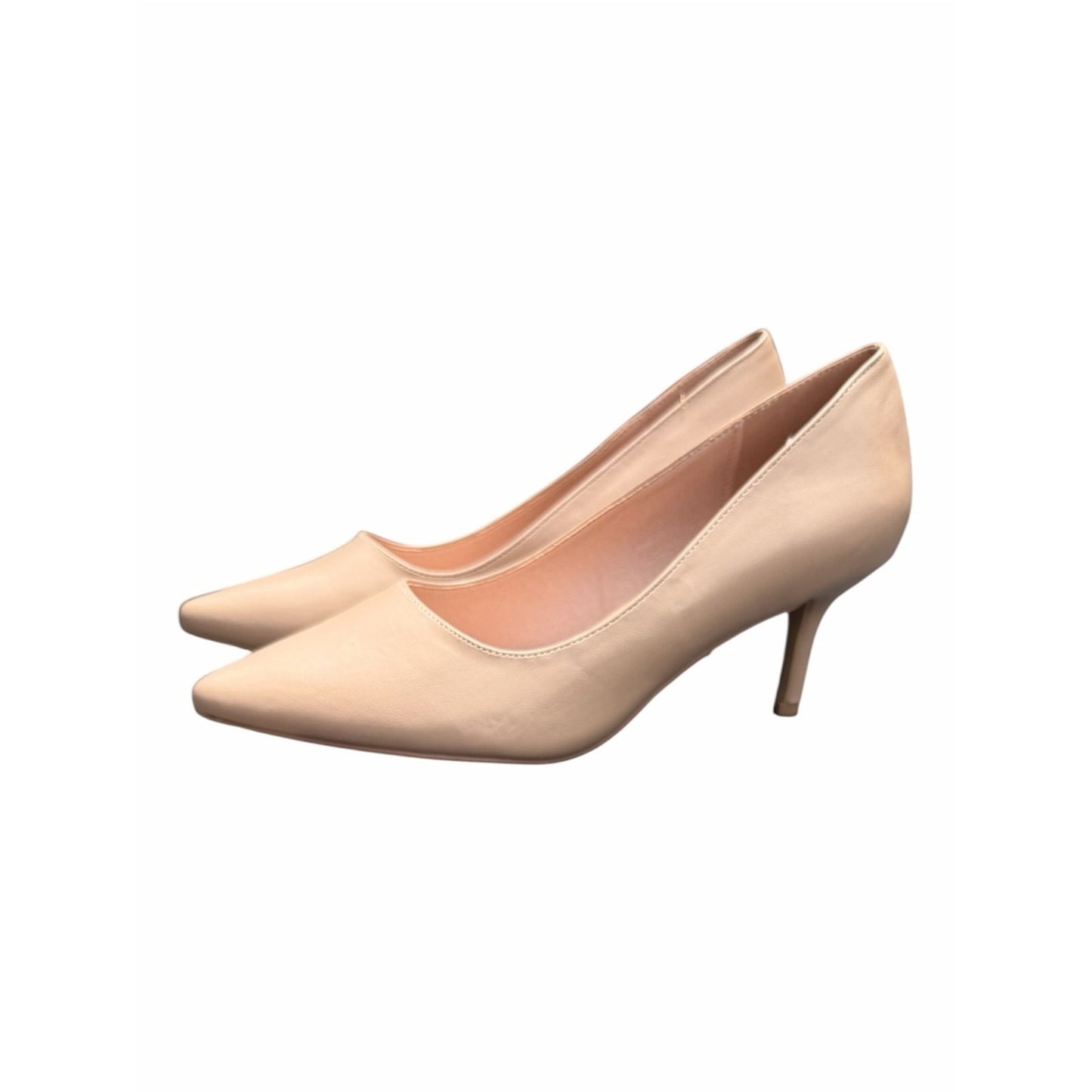 French Connection Nude Pointed Toe Pump Size 7.5 Vegan Leather Classic Pumps NIB